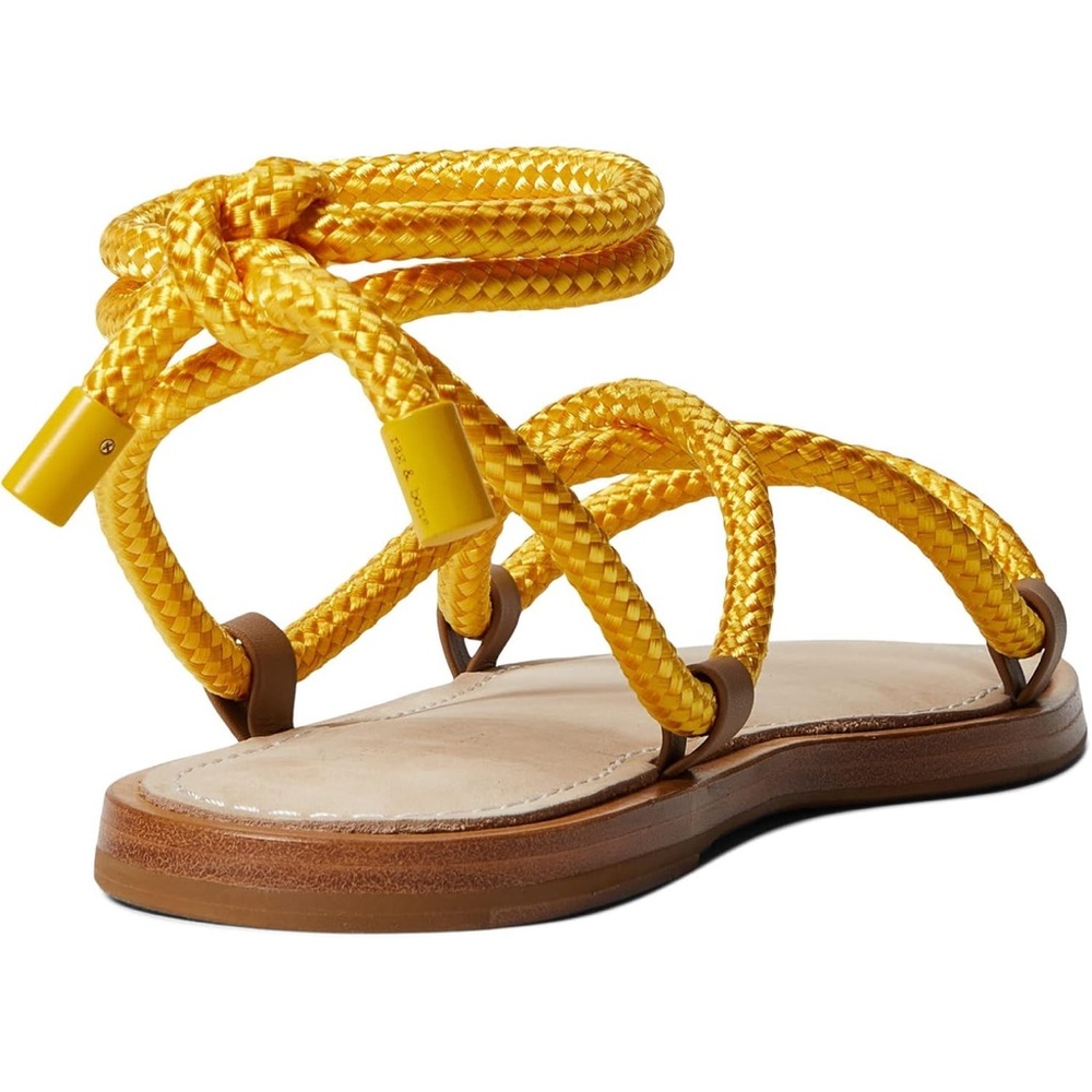 Rag & bone infinity leather or nylon saffron /brown sandals new in box 37 or 7 m - Picture 5 of 10